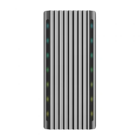 Aisens Caja Externa Disco SSD M.2 ASM2-RGB011GR - Compatible SATA y NVMe, LED RGB, USB 3.2 Gen 2 Tipo-C, Diseño Gaming Aluminio, Instalación Sin Tornillos